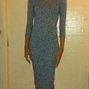 Grey and black mixed cotton dress